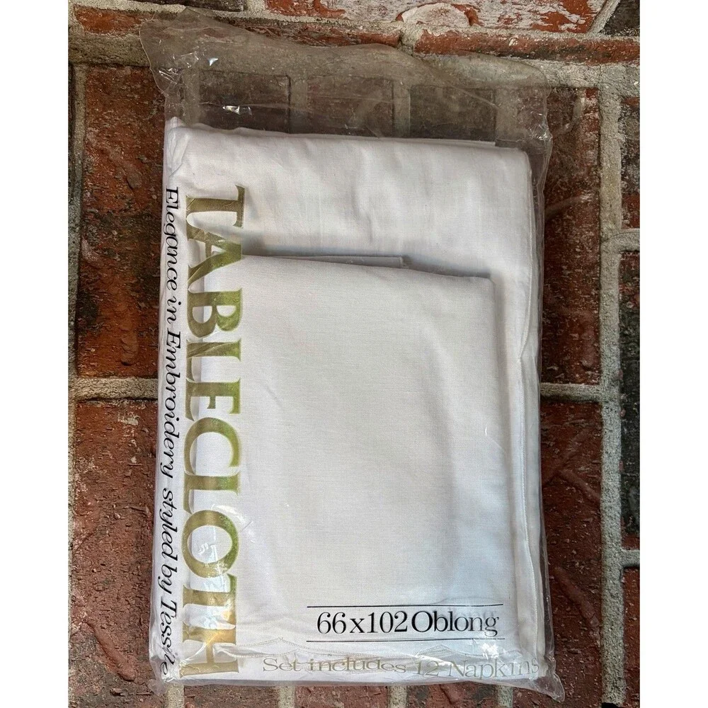 Battenburg Lace Tablecloth Oblong White 100% Cotton 66